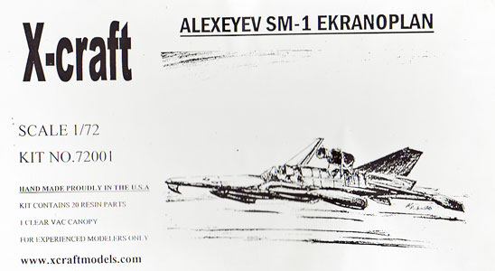 Alexeyev SM-1 Ekranoplan - X-Craft Box Art