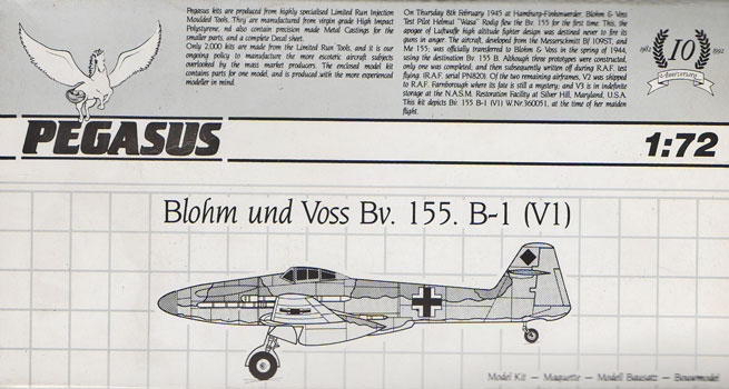 Blohm & Voss BV.155 B-1 - Pegasus Box Art