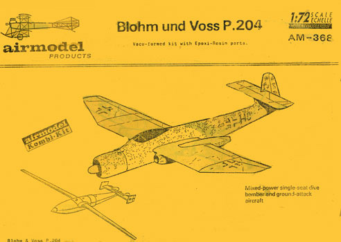 Airmodel Blohm & Voss P.204 Box Art
