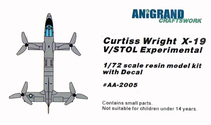 Curtiss-Wright X-19 VTOL - Anigrand Box Art