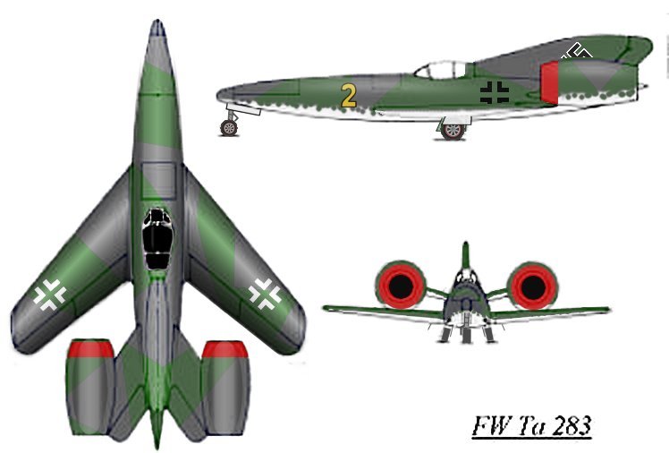 Focke-Wulf Ta.283 3-View