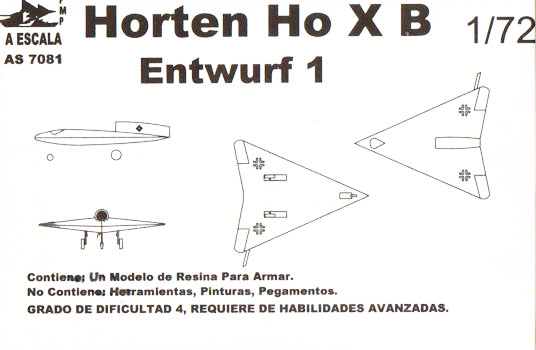 Horten Ho X B Entwurf 1 - A Escala Box Art