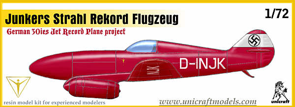 Junkers SRF (Strahl Rekord Flugzeug) - Unicraft Box Art
