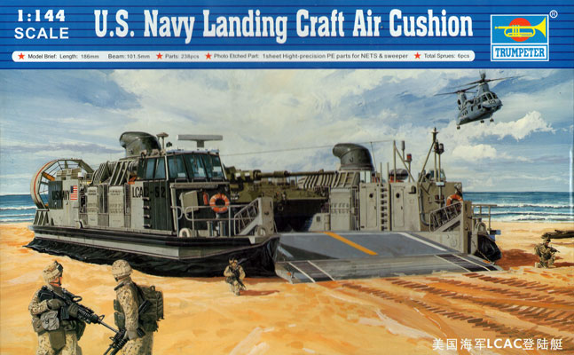 U.S. Navy Landing Craft Air Cushion - 1:144 Trumpeter Box Art