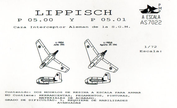 Lippisch P.05.00 & P.05.01 - A Escala Box Art