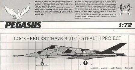 Lockheed XST "Have Blue" - Pegasus Box Art