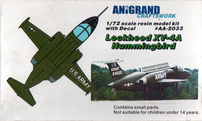 Lockheed XV-4A Hummingbird - Anigrand Box Art