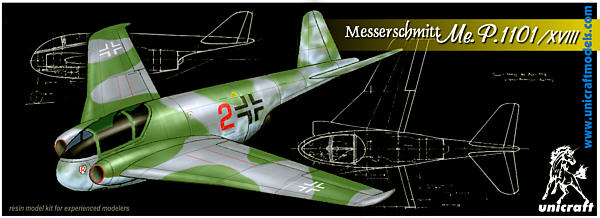 Messerschmitt Me.P.1101/XVIII - Unicraft Box Art