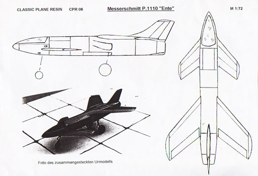 Messerschmitt P.1110 "Ente" Modelblaustudio Box Art