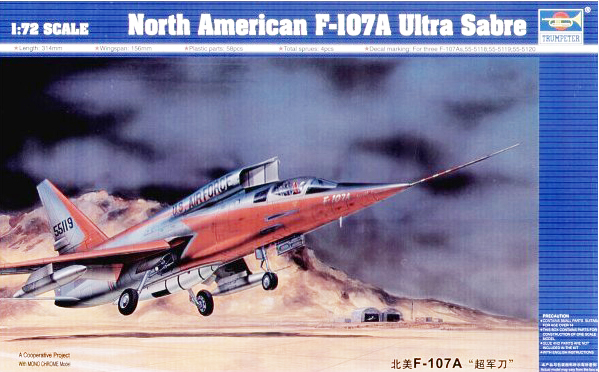 North American F-107A Ultra Sabre - Trumpeter Box Art