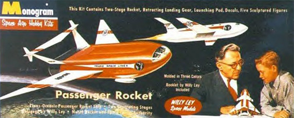 Willy Ley Passenger Rocket - Original Monogram Box Art