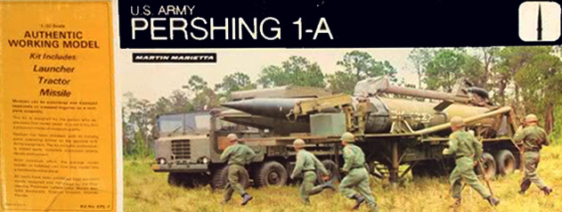 U.S. Army Pershing 1A Missile & Tractor - Martin Marietta Box Art