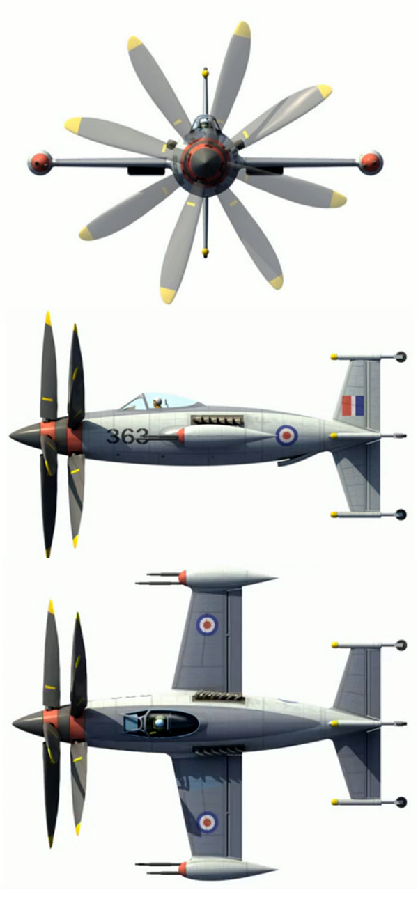 Supermarine TOR.4040 VTOL Plan View