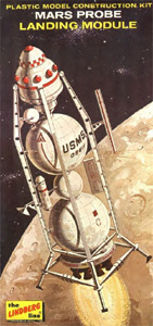 Lindberg U.S. Moon Ship - Mars Probe Box Art