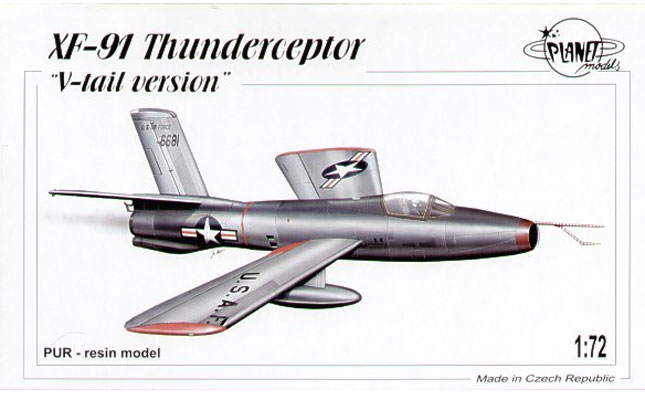 XF-91 Thunderceptor V-Tail - Planet Models Box Art