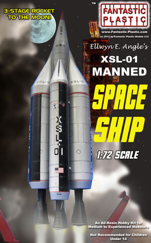 XSL-01 Moon Rocket - Fantastic Plastic - Box Art