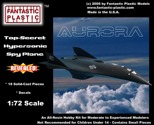 Aurora Hypersonic Spy Plane 1:72 Resin Model Kit by Fantastic Plastic -  Fantastic Plastic Models