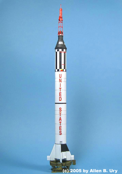 Rare 3D 1/48 NASA Mercury spacecraft Redstone rocket adapter stand 4 Revell 