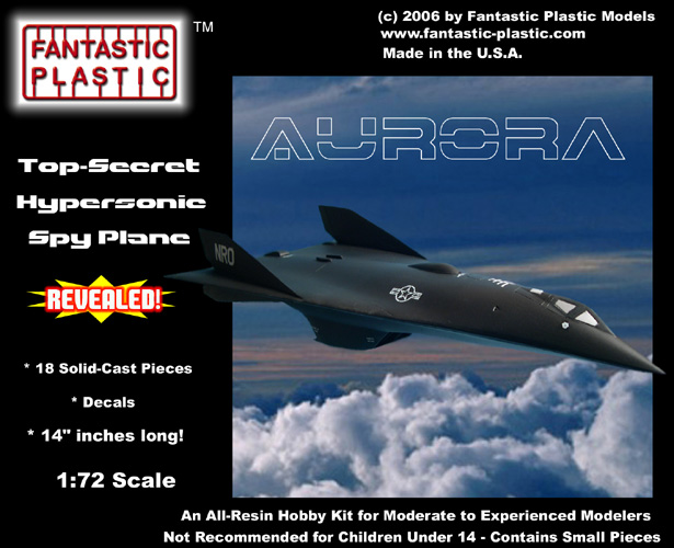 Aurora Hypersonic Spy Plane Box Art
