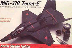 MiG 37-B Ferret Stealth Fighter - Testors -Box Art