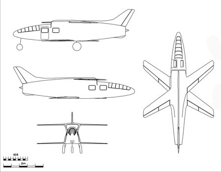 Messerschmitt Courier Plan View