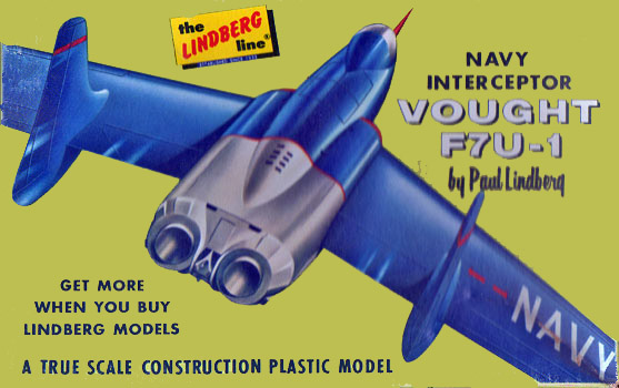 Vought F7U-1 Cutlass - Lindberg Box Art