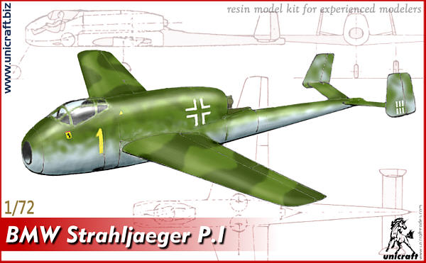 Unicraft Models 1/72 BMW STRAHLJAEGER P.IV Jet Fighter Project 