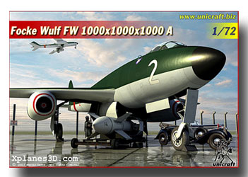 Unicraft Models 1/72 FOCKE WULF Fw-860 German VTOL Jet Fighter Project 