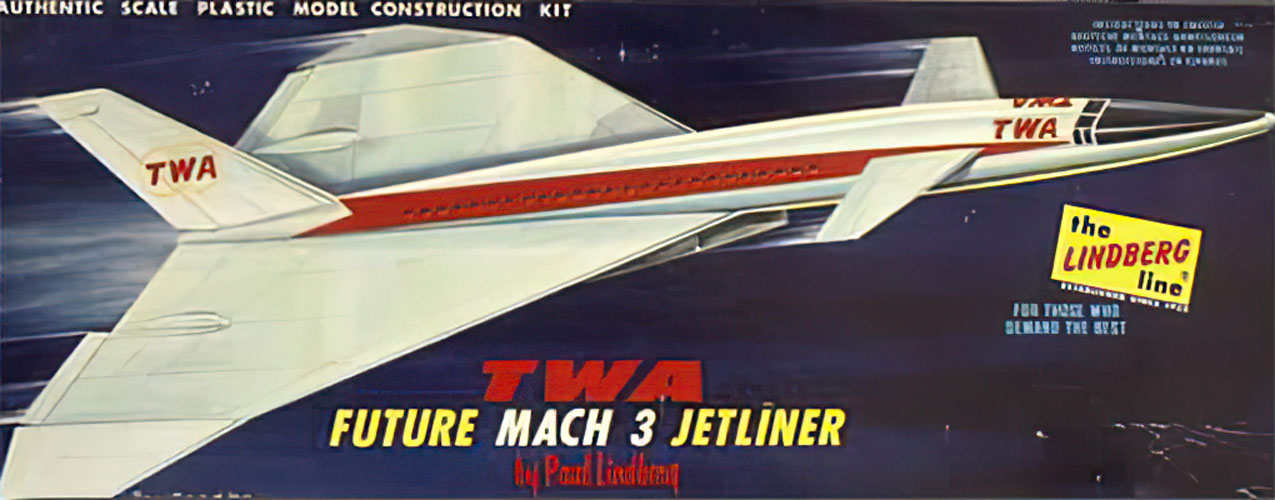 TWA Mach 3 Jetliner by Lindberg Line - Fantastic Plastic Models
