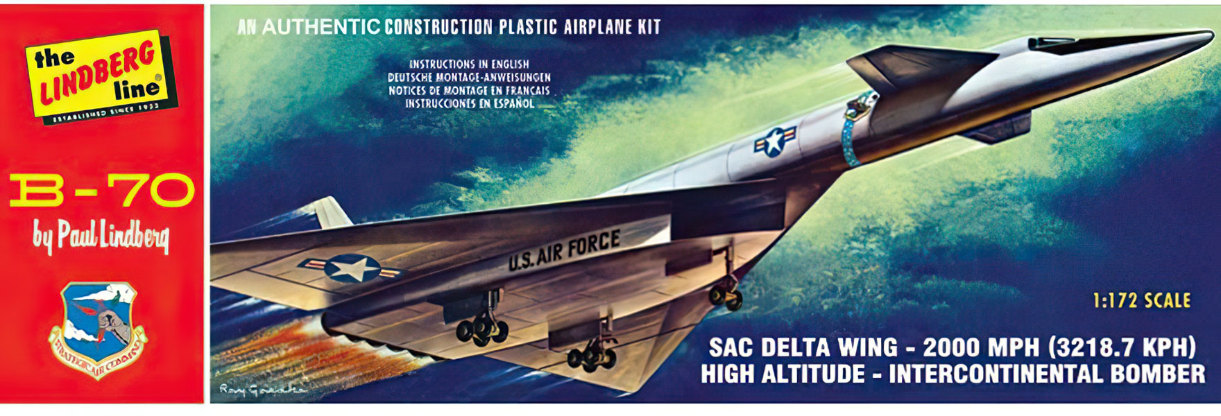 North American XB-70 Valkyrie Supersonic Bomber by Lindberg