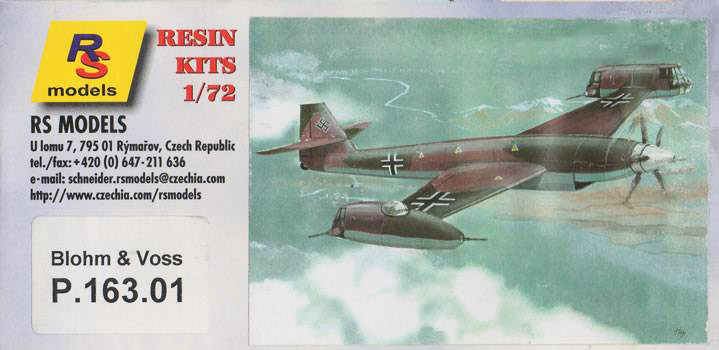 Blohm und Voss P.163.01 - RS Models - Box Art