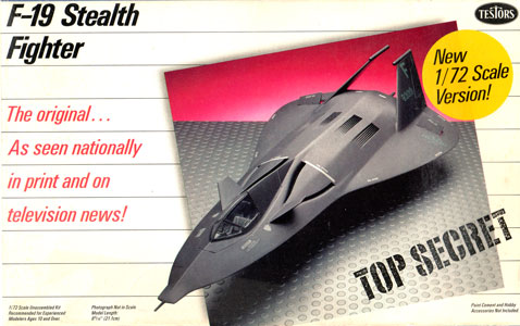 F-19 Stealth Fighter - 1:72 - Testors Box Art