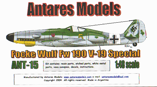 Focke Wulf FW-19 V-19 Box Art