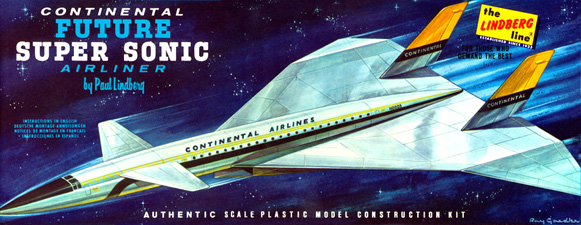 Continental Future Super Sonic Airiner - Lindberg Box Art