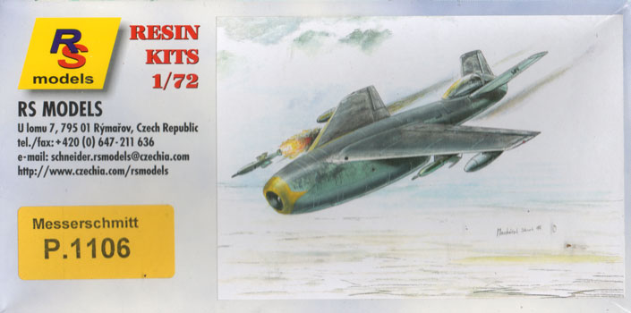 Messerschmitt P.1106 - RS Models Box Art