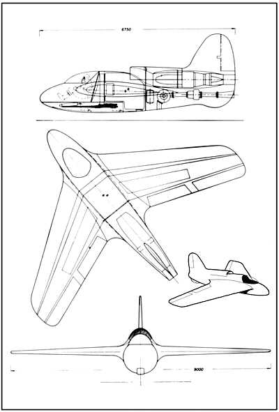 Lippisch. P.115 Jet Fighter Project - 1:72 kit by Unicraft